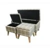Plaid Storage Bench with 2 Seating Gray - Ore International 2 Plaid Storage Bench with 2 Seating Gray - Ore International -Ottomans Official Shop unnamed file 8991