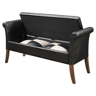 Garbo Storage Bench Black - Breighton Home 3 Garbo Storage Bench Black - Breighton Home