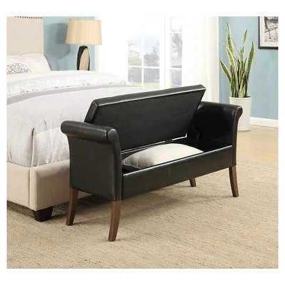 Garbo Storage Bench Black - Breighton Home 4 Garbo Storage Bench Black - Breighton Home - Image 2