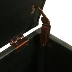 Large Storage Bench with Nailhead Trim Faux Leather - Homepop Gray -Ottomans Official Shop unnamed file 9026