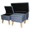 Set of 2 Storage Bench with Ottomans Blue - Ore International -Ottomans Official Shop unnamed file 9050