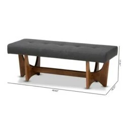 Theo Bench - Baxton Studio Grayish Beige -Ottomans Official Shop unnamed file 906