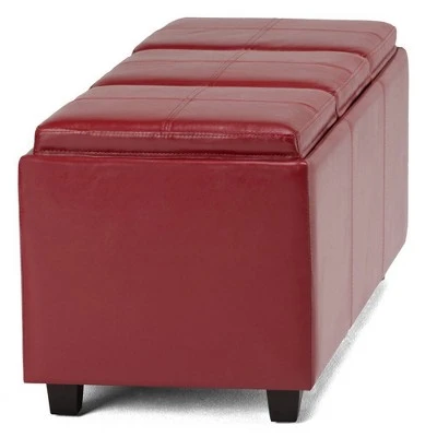 Franklin Storage Ottoman - WyndenHall Red 7 Franklin Storage Ottoman - WyndenHall Red - Image 5