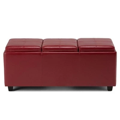 Franklin Storage Ottoman - WyndenHall Red 8 Franklin Storage Ottoman - WyndenHall Red - Image 6