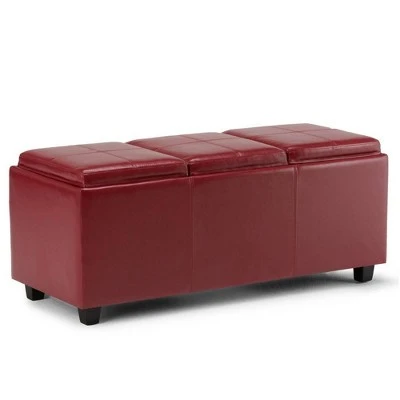 Franklin Storage Ottoman - WyndenHall Red 10 Franklin Storage Ottoman - WyndenHall Red - Image 8