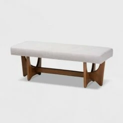 Theo Bench - Baxton Studio Grayish Beige -Ottomans Official Shop unnamed file 908
