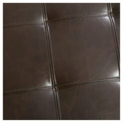 Alexandria Bonded Leather Storage Ottoman - Brown - Christopher Knight Home