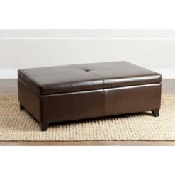 Dylan Bonded Leather Flip-Top Storage Ottoman Brown - Abbyson Living -Ottomans Official Shop unnamed file 9088