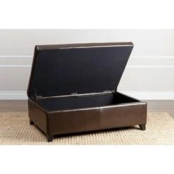 Dylan Bonded Leather Flip-Top Storage Ottoman Brown - Abbyson Living -Ottomans Official Shop unnamed file 9089