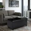Franklin 2 Tray Storage Ottoman - WyndenHall Tanners Brown