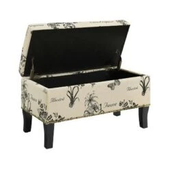Stephanie Storage Ottoman - Linon Gray