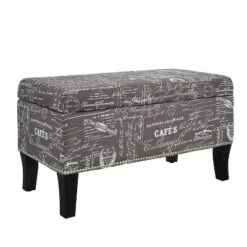 Stephanie Storage Ottoman - Linon Gray -Ottomans Official Shop unnamed file 9133