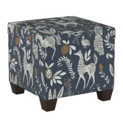 Pattern Fairland Square Storage Ottoman - Threshold™ Blue Animal Print