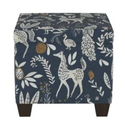 Pattern Fairland Square Storage Ottoman - Threshold™ Blue Animal Print -Ottomans Official Shop unnamed file 9145