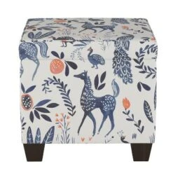 Pattern Fairland Square Storage Ottoman - Threshold™ Blue Animal Print -Ottomans Official Shop unnamed file 9146