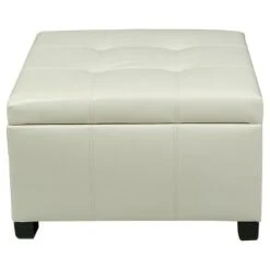 Cortez Faux Leather Storage Ottoman - Christopher Knight Home Teal -Ottomans Official Shop unnamed file 9149