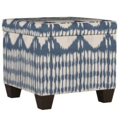 Fairland Square Storage Ottoman Ikat Tonal Blue - Threshold™