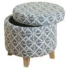 Cole Classics Round Storage Ottoman Flared Wood Leg - HomePop Linen -Ottomans Official Shop unnamed file 9196