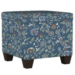Fairland Square Storage Ottoman Bandana Blue - Threshold™