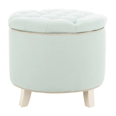 Amelia Tufted Storage Ottoman - Safavieh Light Green 12 Amelia Tufted Storage Ottoman - Safavieh Light Green - Image 10