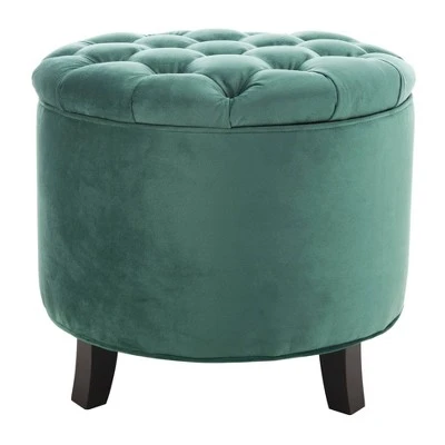 Amelia Tufted Storage Ottoman - Safavieh Light Green 13 Amelia Tufted Storage Ottoman - Safavieh Light Green - Image 11
