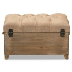 2pc Clement Fabric Upholstered Wood Spindle Storage Ottoman Trunk Set Beige/Brown - Baxton Studio 18 2pc Clement Fabric Upholstered Wood Spindle Storage Ottoman Trunk Set Beige/Brown - Baxton Studio -Ottomans Official Shop unnamed file 9268