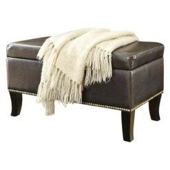 Winslow Storage Ottoman Espresso - Breighton Home