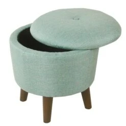 Modern Round Woven Tufted Storage Ottoman - HomePop Gray 13 Modern Round Woven Tufted Storage Ottoman - HomePop Gray -Ottomans Official Shop unnamed file 9304