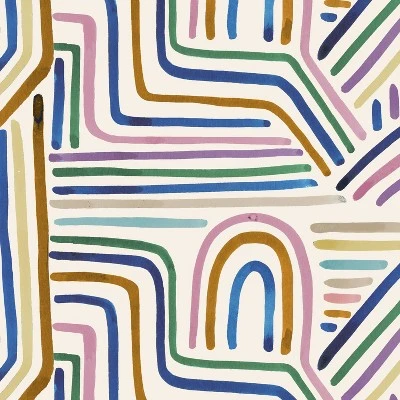 Plano Storage Ottoman Rainbow Strokes Ochre - Project 62™ 5 Plano Storage Ottoman Rainbow Strokes Ochre - Project 62™ - Image 3