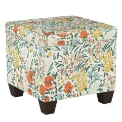 Storage Ottomans Cream Floral - Threshold™