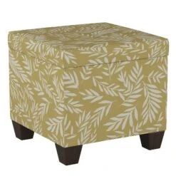 Fairland Storage Ottoman Golden Leaf Print - Threshold™
