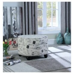 Storage Ottoman Legs-Ore International White -Ottomans Official Shop unnamed file 9352