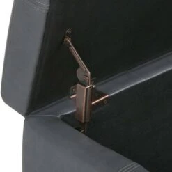 48" Stanford Storage Ottoman - Wyndenhall Coffee Brown Bonded Leather -Ottomans Official Shop unnamed file 9364