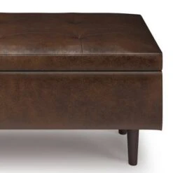 Blanchette Mid Century Rectangular Storage Ottoman - WyndenHall Distressed Chestnut Brown -Ottomans Official Shop unnamed file 9380