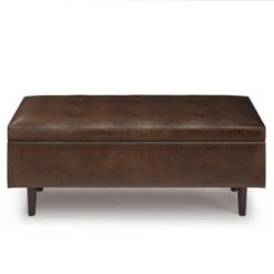 Blanchette Mid Century Rectangular Storage Ottoman - WyndenHall Distressed Chestnut Brown -Ottomans Official Shop unnamed file 9381