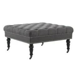 Isabelle Square Tufted Ottoman - Linon Natural 11 Isabelle Square Tufted Ottoman - Linon Natural -Ottomans Official Shop unnamed file 939