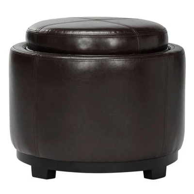 Chelsea Round Tray Storage Ottoman - Safavieh Gold 6 Chelsea Round Tray Storage Ottoman - Safavieh Gold - Image 4