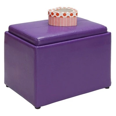 Accent Storage Ottoman Purple - Breighton Home 4 Accent Storage Ottoman Purple - Breighton Home - Image 2