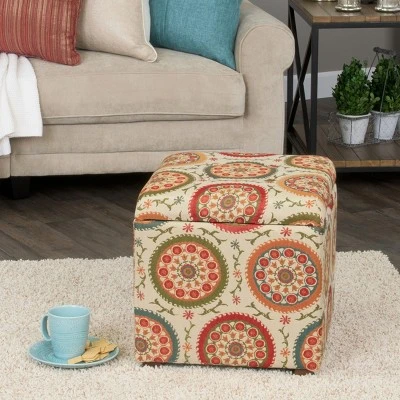Storage Ottoman Medallion Print - HomePop 11 Storage Ottoman Medallion Print - HomePop - Image 9