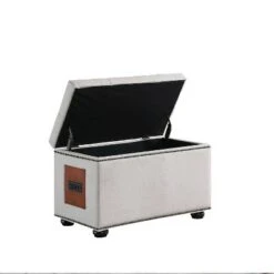 Storage Ottoman with Charging Station - Ore International Dark Gray