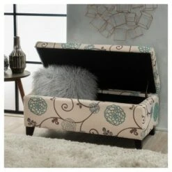 Breanna Storage Ottoman - Christopher Knight Home Dark Teal