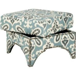 Declan Ottoman Brass Nail Heads - Blue Grey/Natural - Safavieh -Ottomans Official Shop unnamed file 9500