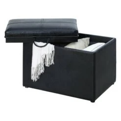 Designs4Comfort Accent Storage Ottoman - Breighton Home Espresso