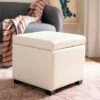 Jonathan Flip Top Storage Ottoman White - Safavieh -Ottomans Official Shop unnamed file 9509