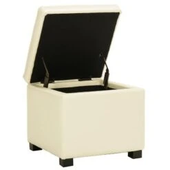 Jonathan Flip Top Storage Ottoman White - Safavieh -Ottomans Official Shop unnamed file 9512