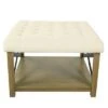 Tufted Ottoman with Wooden Storage - HomePop Cream -Ottomans Official Shop unnamed file 9531