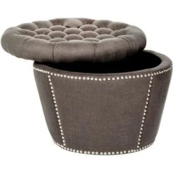 Vanessa Ottoman Silver Nail Heads - Charcoal - Safavieh 6 Vanessa Ottoman Silver Nail Heads - Charcoal - Safavieh -Ottomans Official Shop unnamed file 9555
