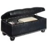 7th Avenue Storage Ottoman Black - Breighton Home
