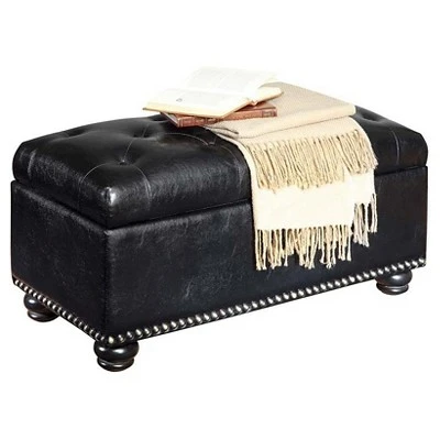 7th Avenue Storage Ottoman Black - Breighton Home 4 7th Avenue Storage Ottoman Black - Breighton Home - Image 2