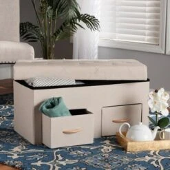 Gerwin Wood 2 Drawer Storage Ottoman - Baxton Studio Beige/oak Brown 24 Gerwin Wood 2 Drawer Storage Ottoman - Baxton Studio Beige/oak Brown -Ottomans Official Shop unnamed file 9624